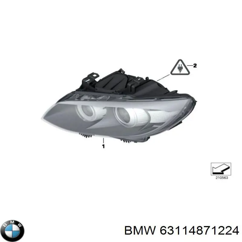 63114871224 BMW faro derecho