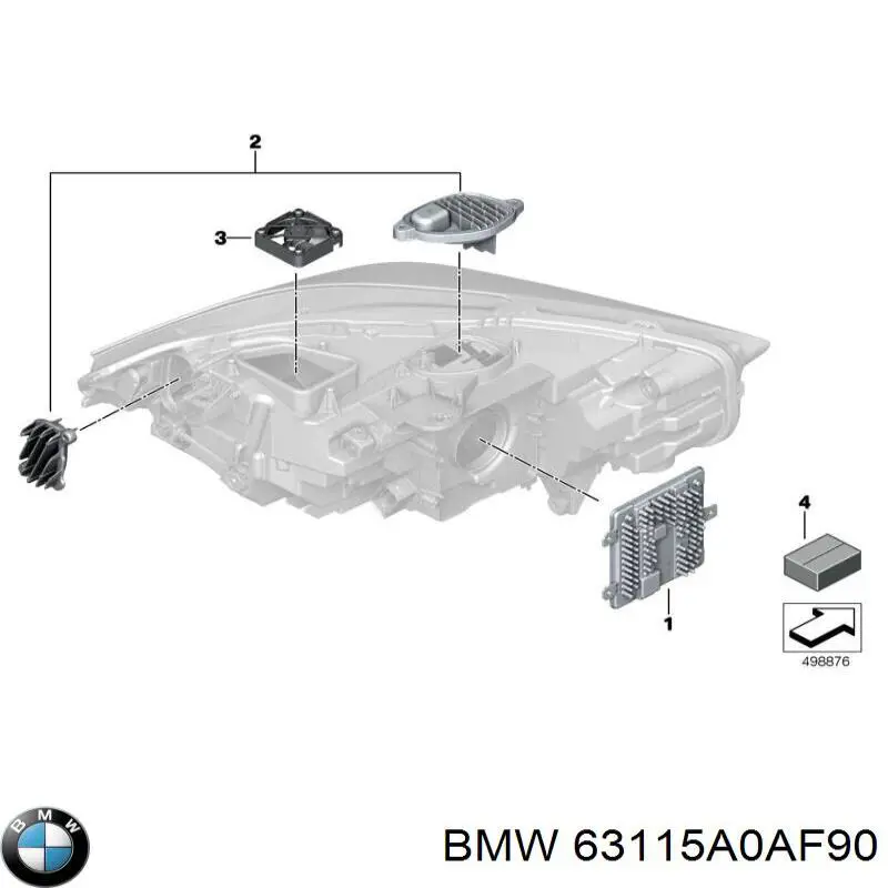63115A0AF90 BMW modulo de control de iluminacion adaptable (ecu)