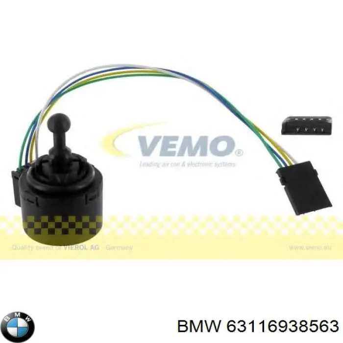 63116938563 BMW elemento de regulación, regulación del alcance de faros