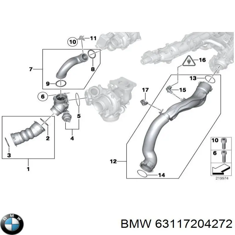 Tapón del cárter de aceite 63117204272 BMW