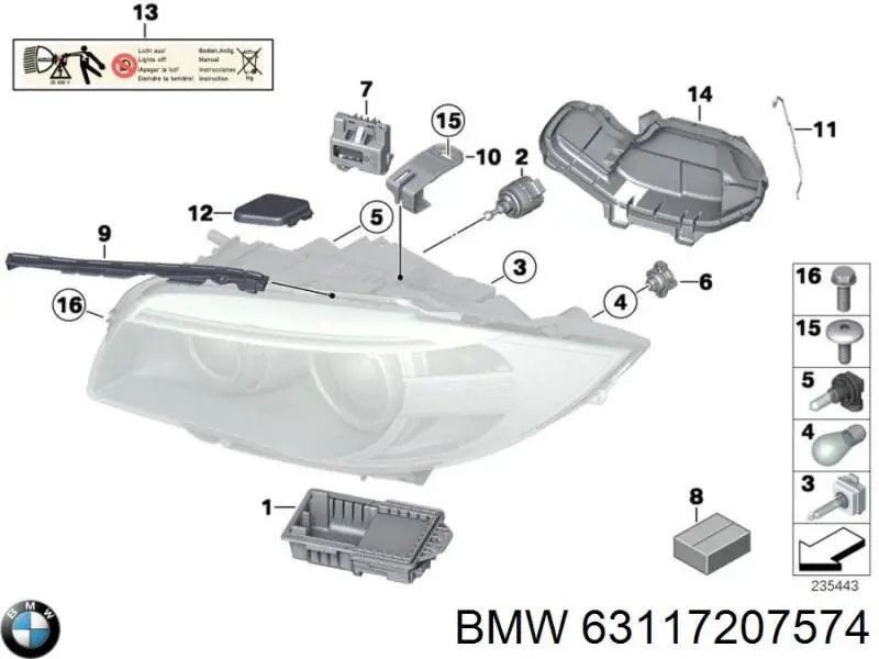 Comprar 63117207574 BMW Motor regulador de faros