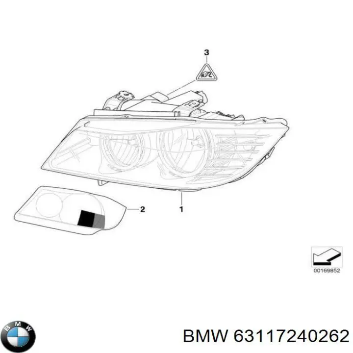 63117202594 BMW faro derecho