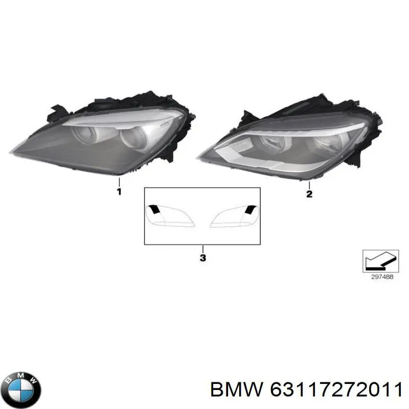 Faro izquierdo BMW 63117272011