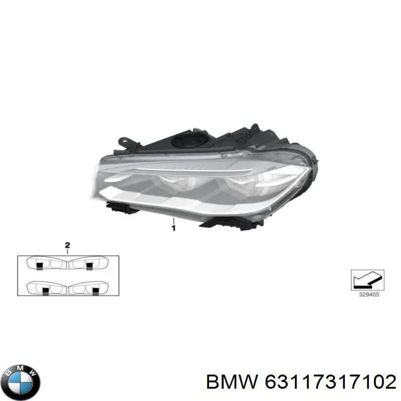 63117317102 BMW Luz derecha