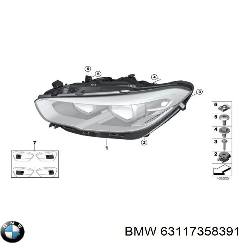 63117358391 BMW faro izquierdo