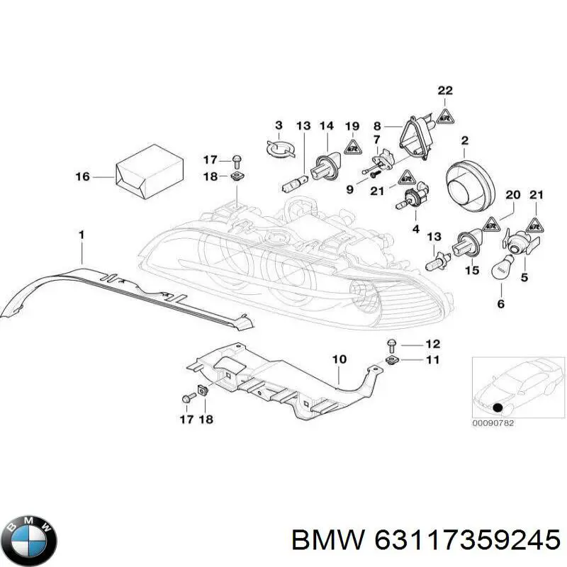 Comprar 63117359245 BMW Bombilla halógena, luz alta/baja