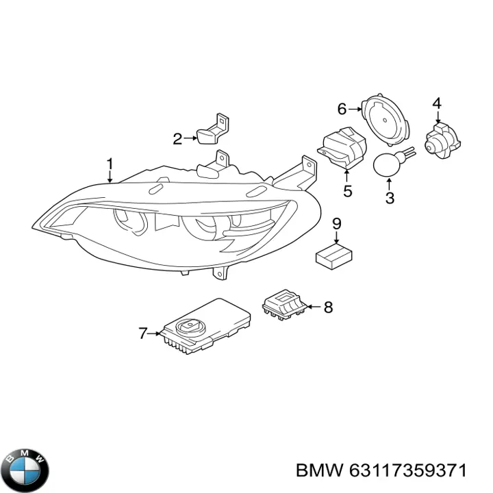 63117359371 BMW faro izquierdo