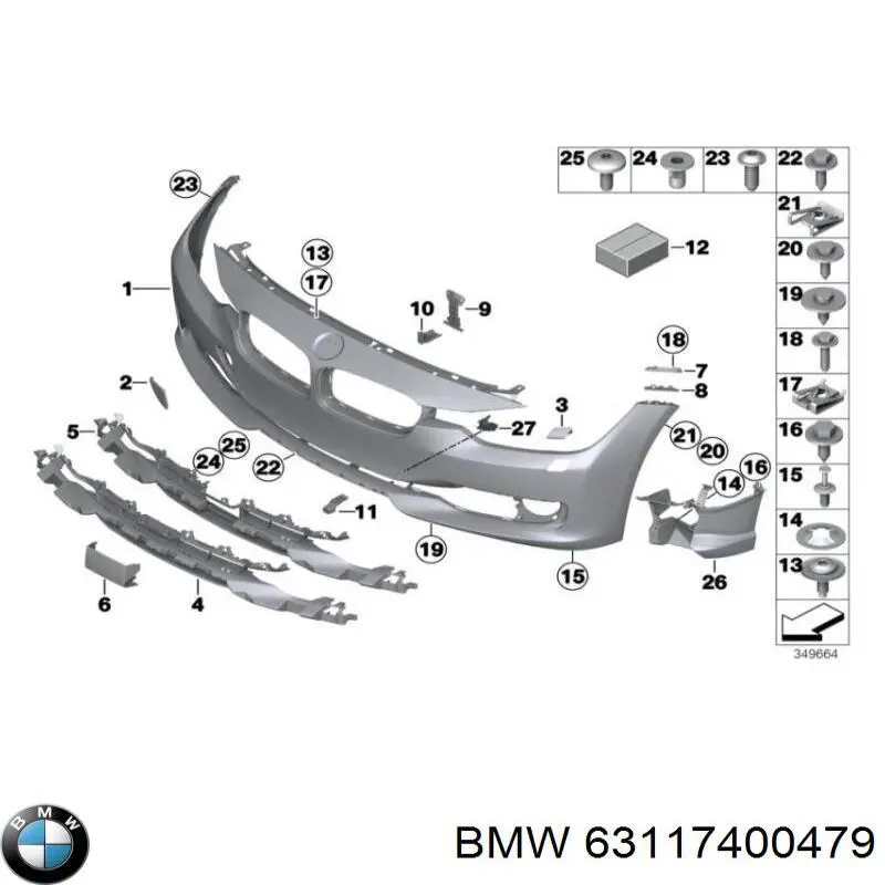Soporte de fijación del faro delantero izquierdo BMW 63117400479 precio, desde 21,34 EUR