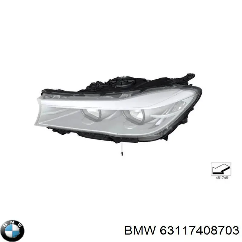 Faro izquierdo para BMW 7 (G11, G12)