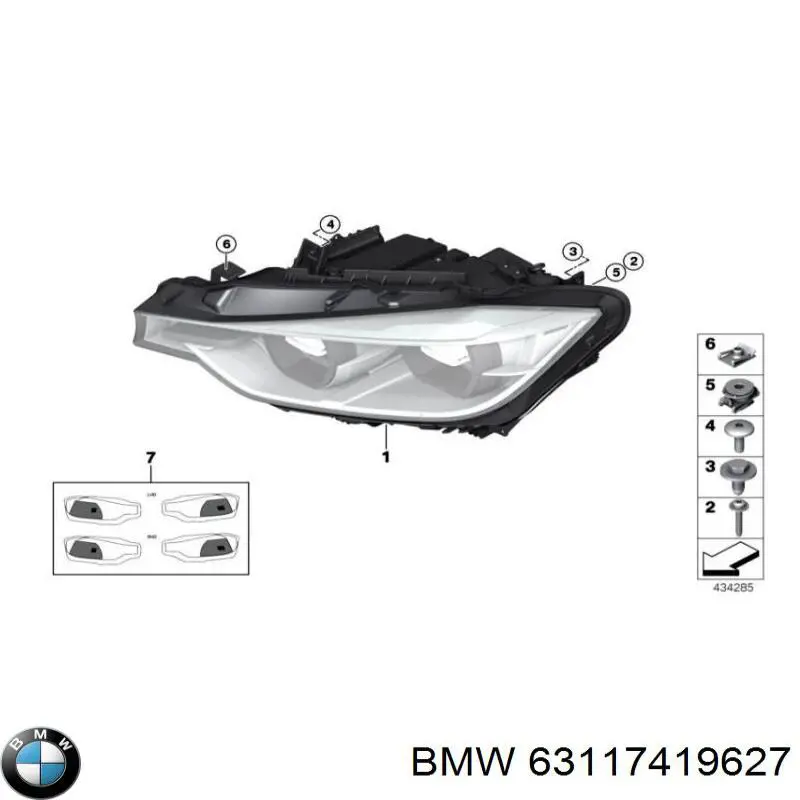 63117419627 BMW faro izquierdo