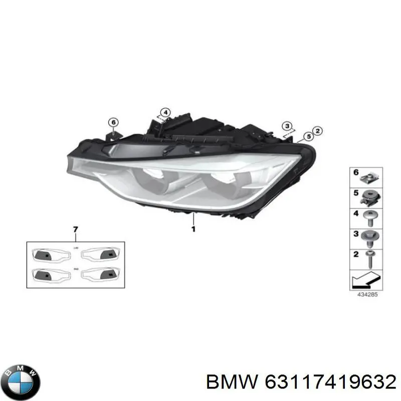 63117419632 BMW faro derecho