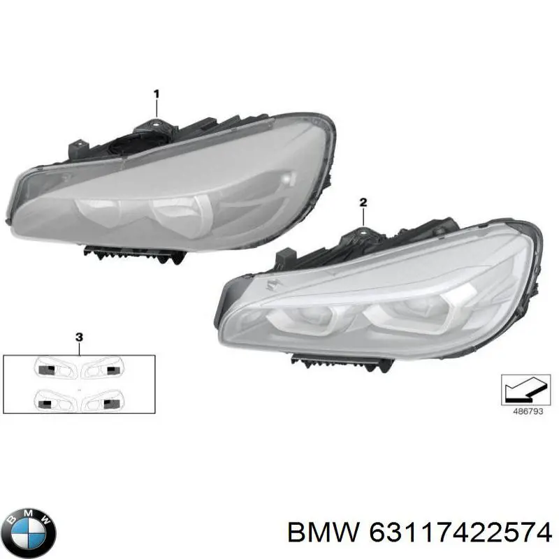 63117422574 BMW faro derecho