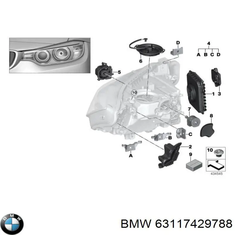 Comprar 7457875 BMW Módulo de control de luces de faros (ECU)