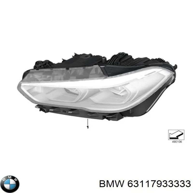 63117933333 BMW faro izquierdo