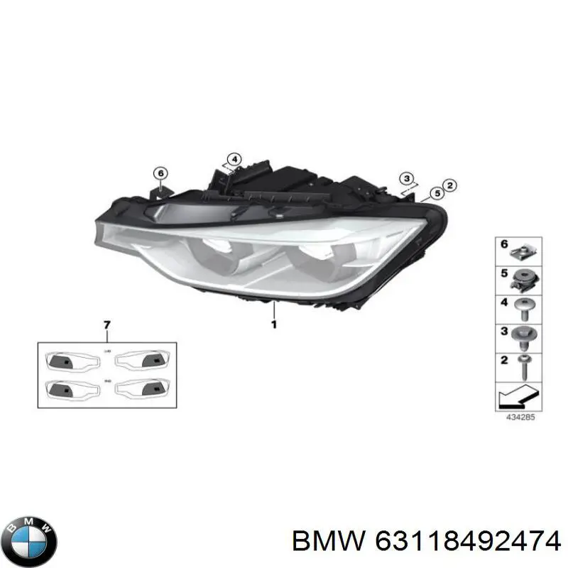 63118492474 BMW Luz derecha
