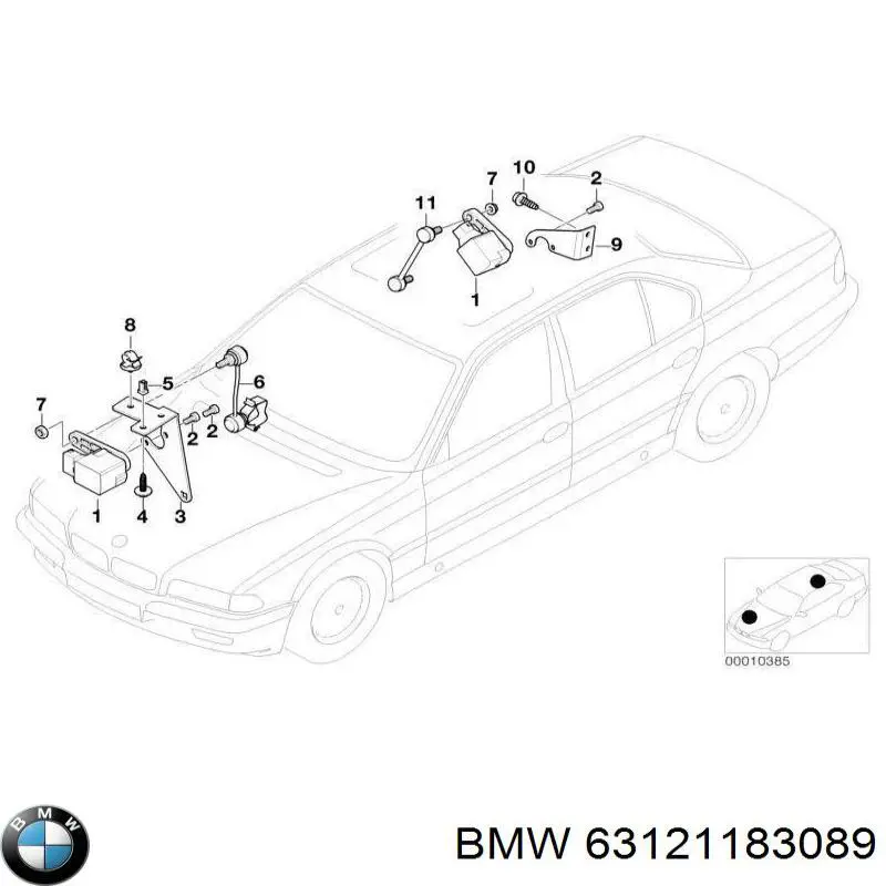 Comprar GS1F5122YA Mazda Sensor de nivel de carrocería trasero