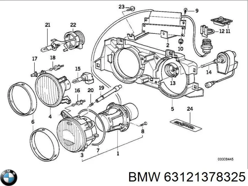 Soporte de fijación del faro delantero izquierdo BMW 63121378325 precio, desde 90,02 EUR