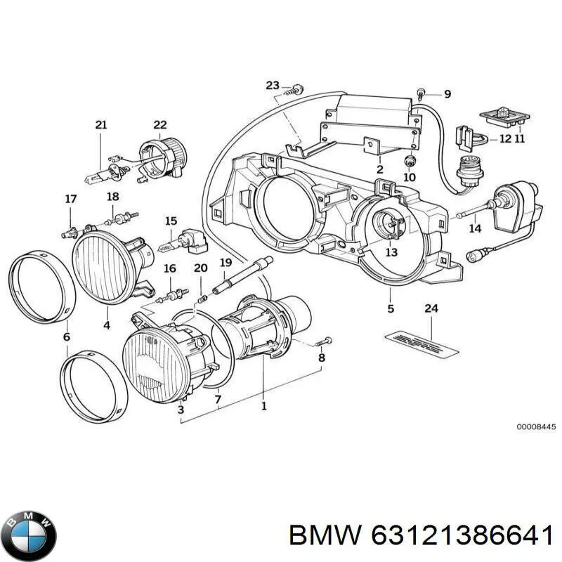 63121386641 BMW junta, tubo de escape