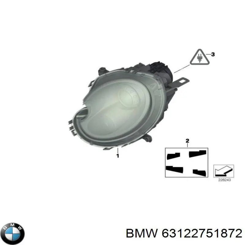 63122751872 BMW faro derecho