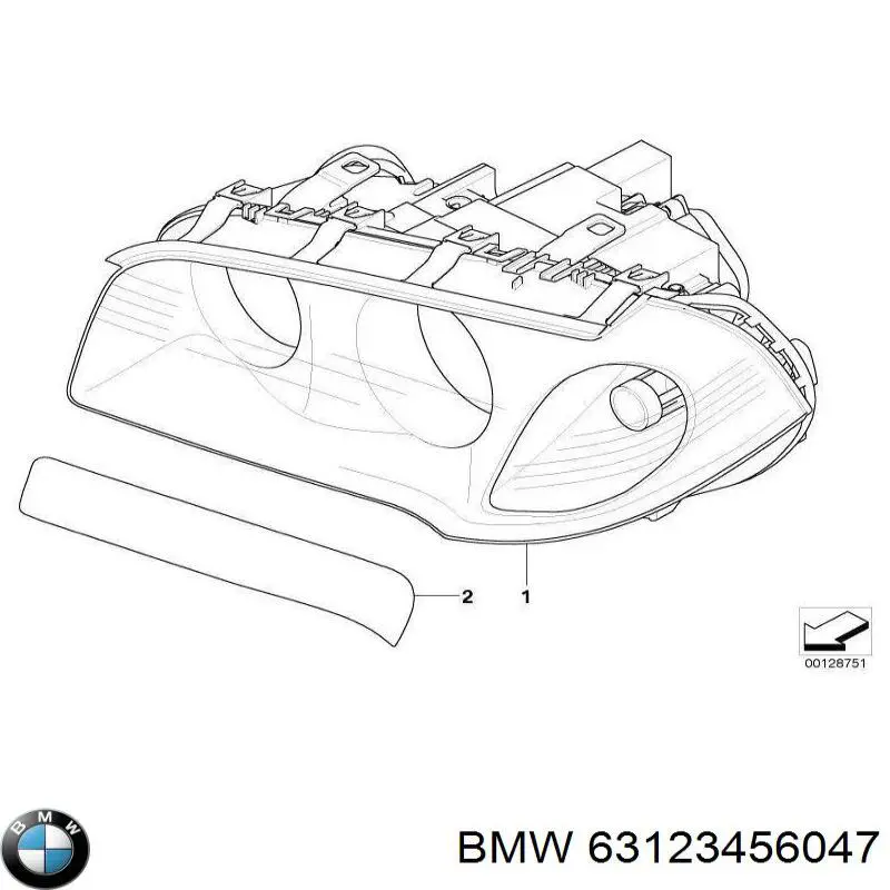 63123456047 BMW faro izquierdo