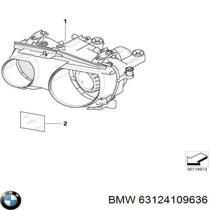 Comprar 63124109636 BMW Faro derecho