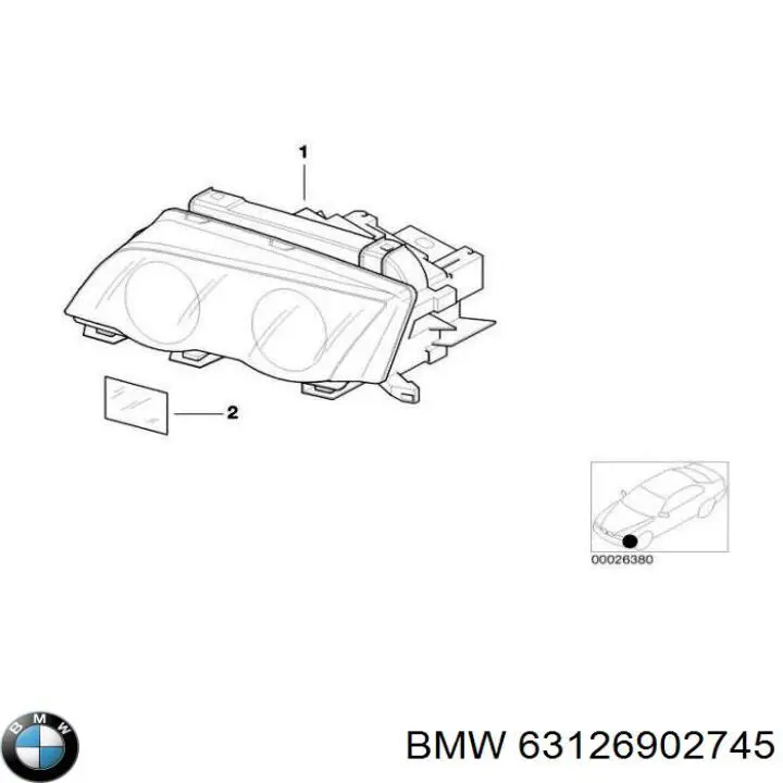 63126902745 BMW faro izquierdo