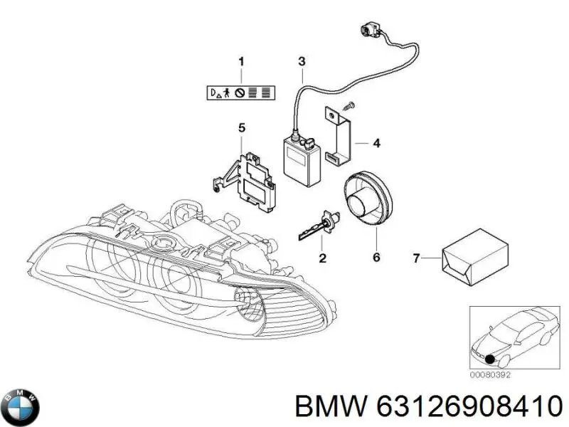 Comprar 63126908410 BMW Soporte de montaje del faro delantero
