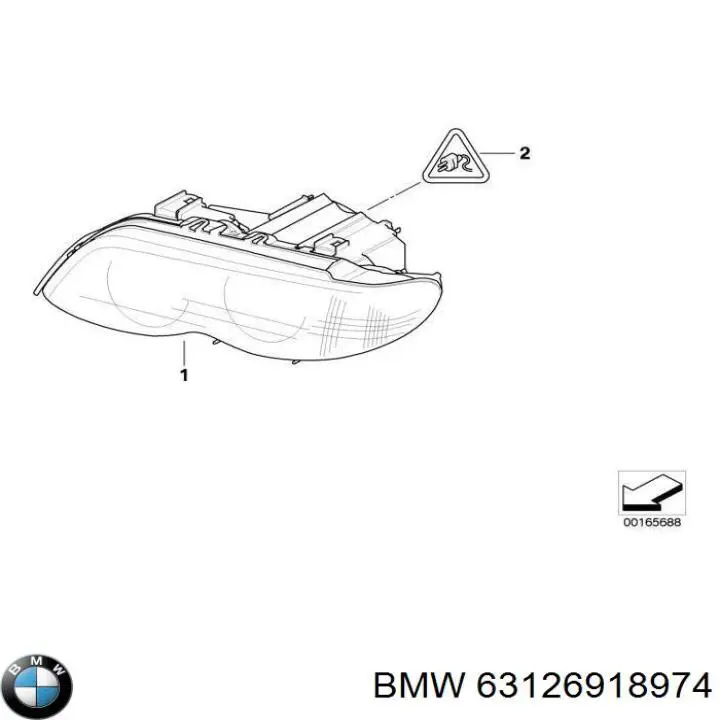 63126918974 BMW faro derecho