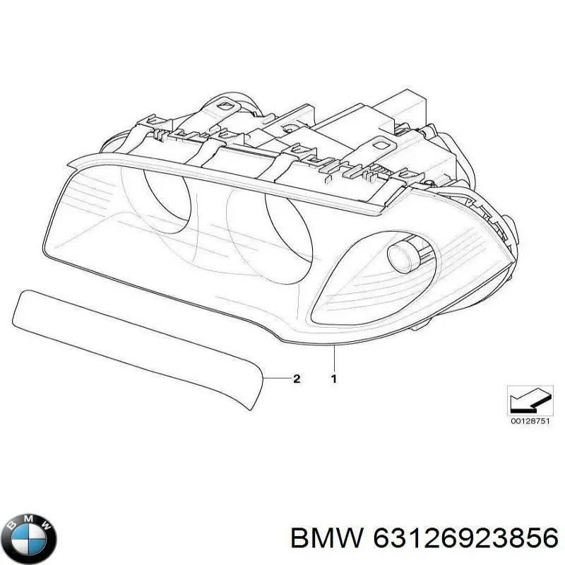 6923856 BMW faro derecho