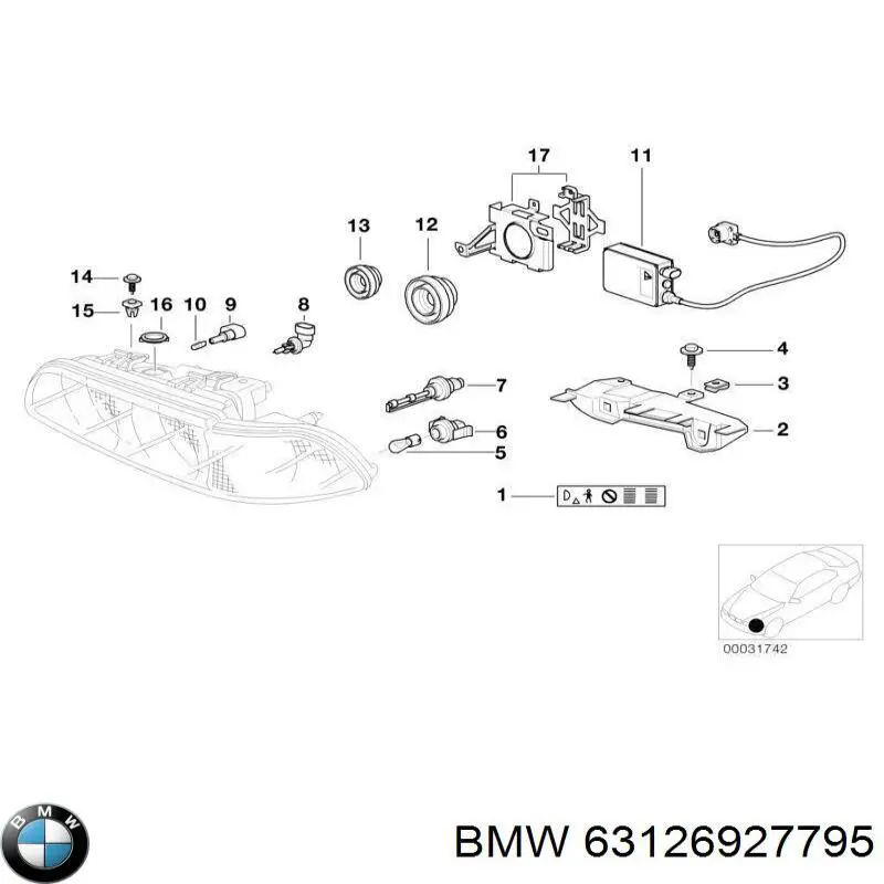  BMW 63126927795 precio, desde 29,74 EUR