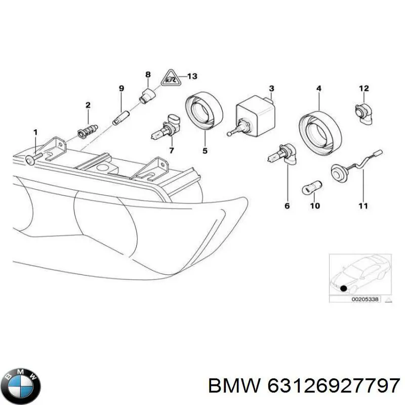 Soporte de fijación del faro delantero izquierdo BMW 63126927797 precio, desde 53,72 EUR
