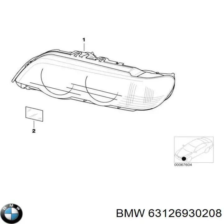 63126930208 BMW faro derecho