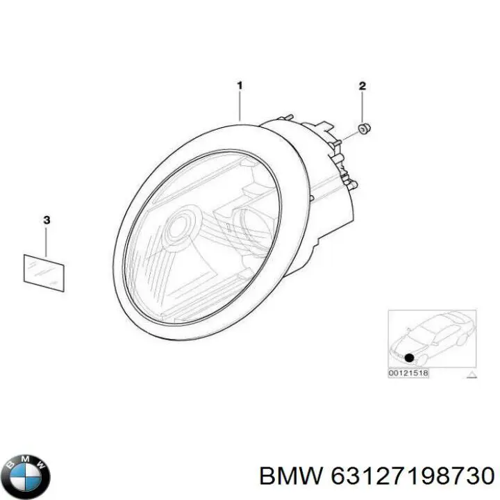 63127198730 BMW faro derecho