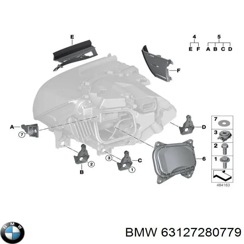 Soporte de montaje del faro delantero BMW 63127222462 precio, desde 10,63 EUR