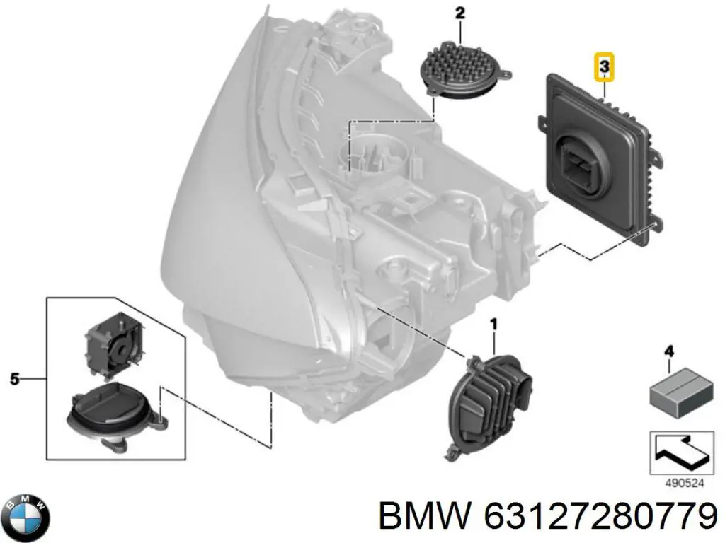 Soporte(Adaptador)Para Montaje De Faros Delanteros para BMW 3 (F30, F80)