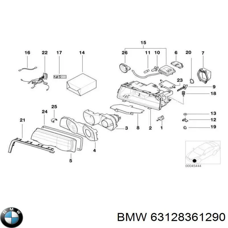 Sellador de vidrio de faro BMW 63128361290 precio, desde 32,25 EUR