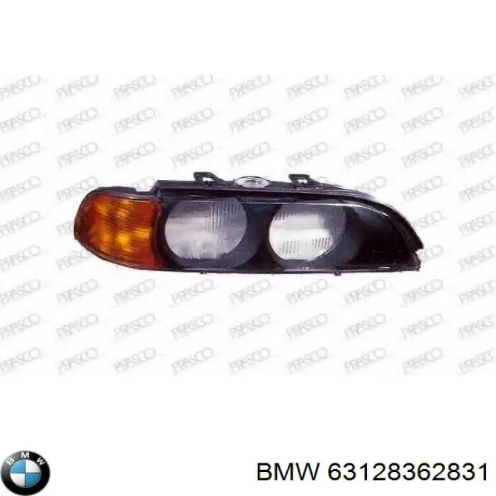 Cristal de faro izquierdo para BMW 5 (E39)