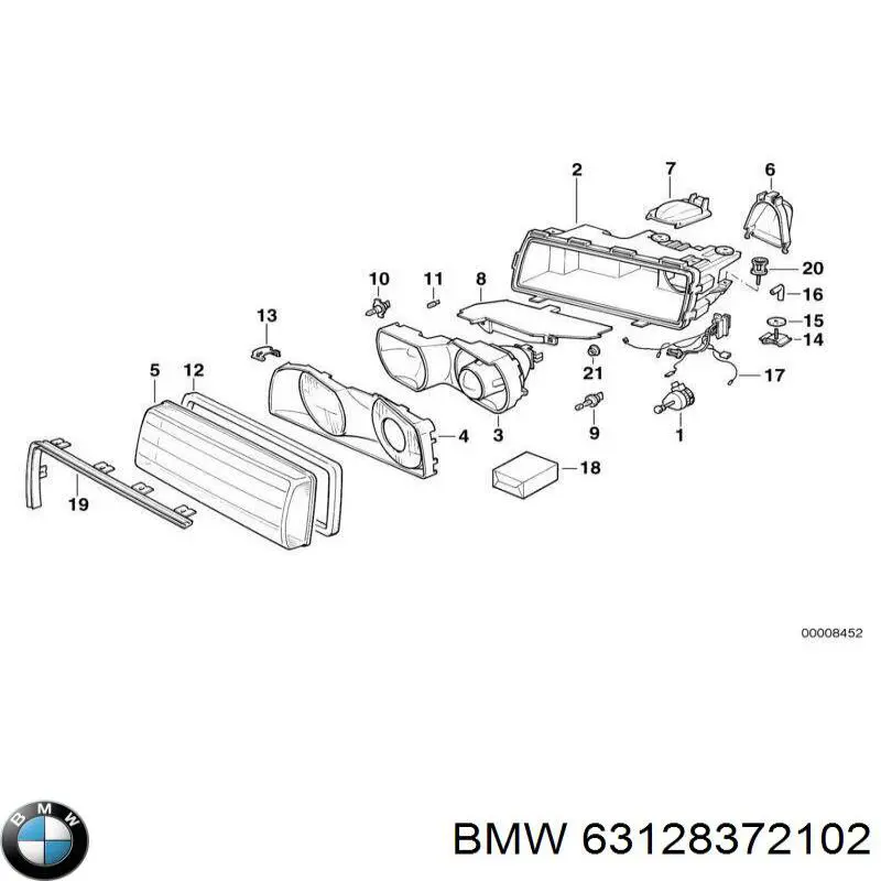 63128372102 BMW faro derecho