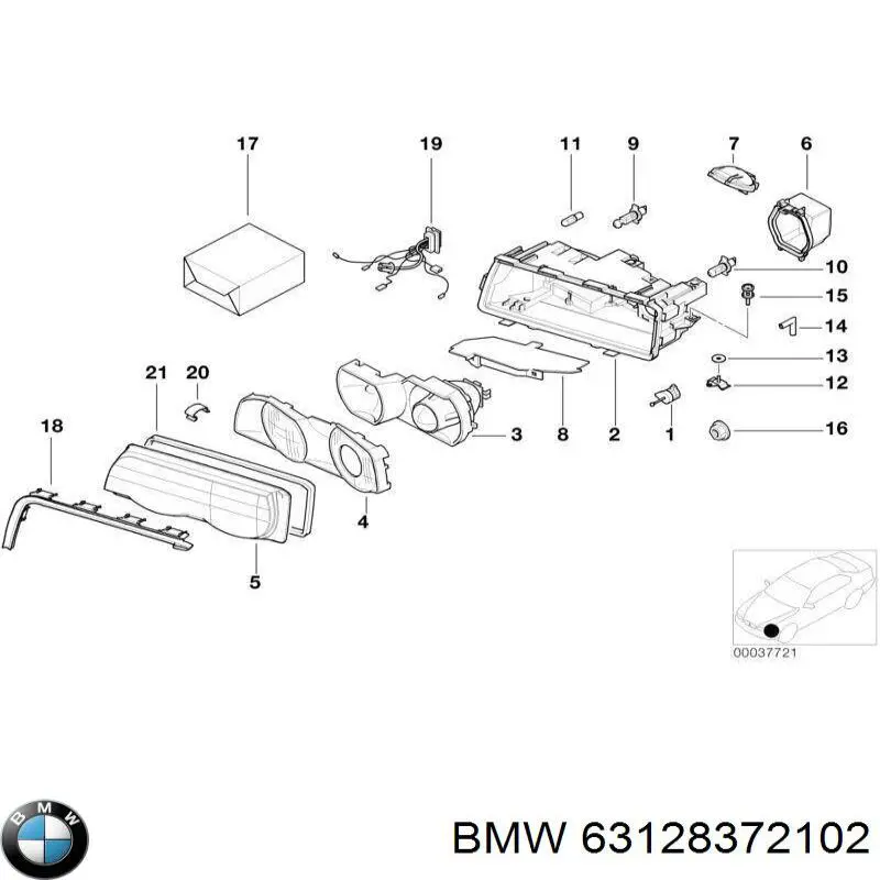 Faro derecho BMW 7 sedán (E38) (1994 - 2001) precio, desde 114,75 EUR