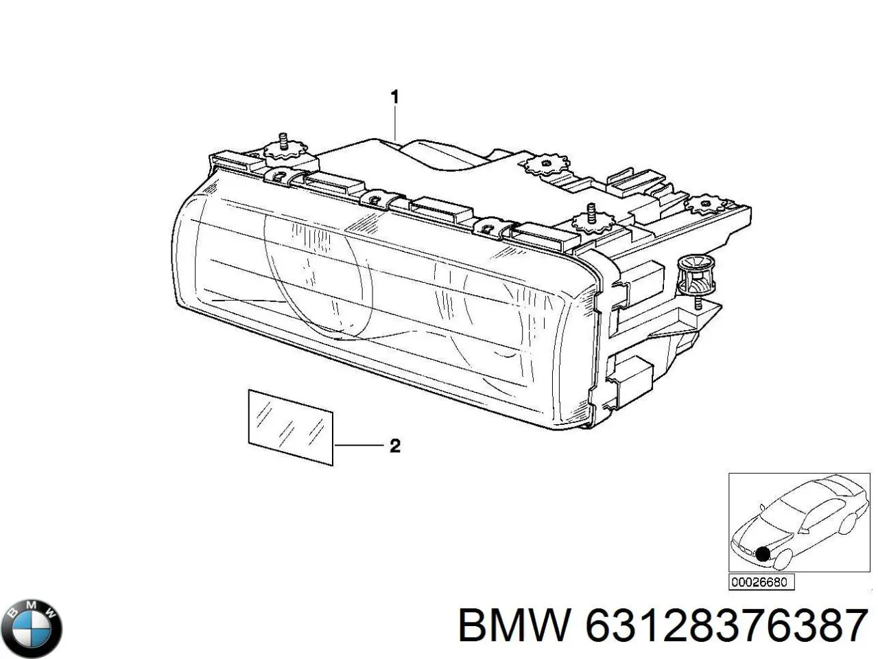 Comprar 63128376387 BMW Faro delantero izquierdo