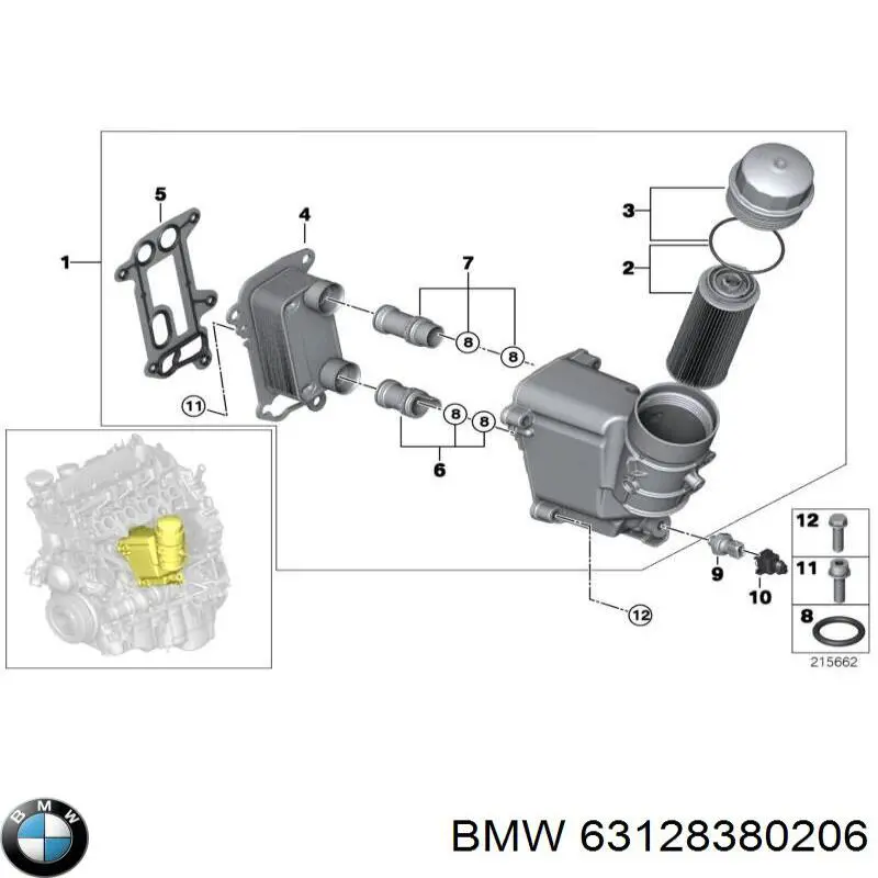 Portalámparas de faro 63128380206 BMW