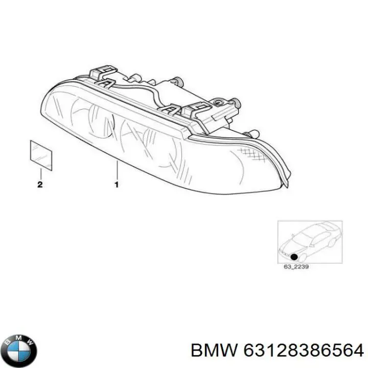 Comprar 63128386564 BMW Faro derecho