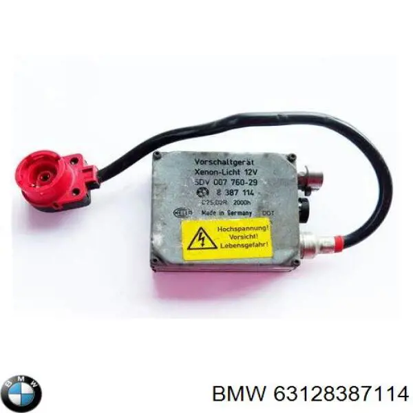 Bobina de reactancia, lámpara de descarga de gas BMW 63128387114