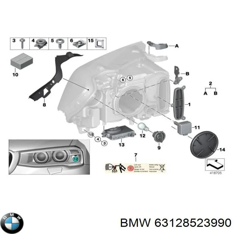 63128523990 BMW Bombilla de xenón