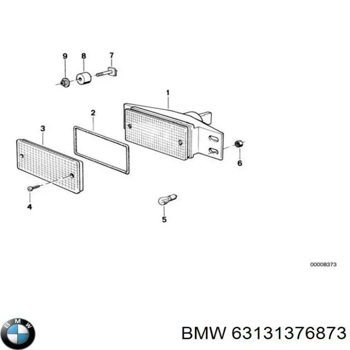 63131376873 BMW cristal de luz de intermitente izquierdo