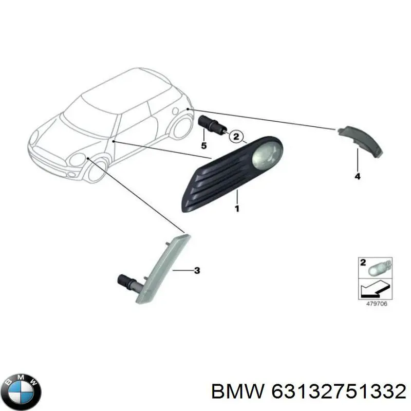 Intermitente derecho BMW 63132751332 precio, desde 24,27 EUR
