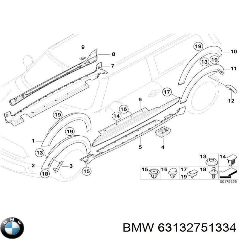 Luz lateral trasera derecha BMW 63132751334 precio, desde 24,61 EUR