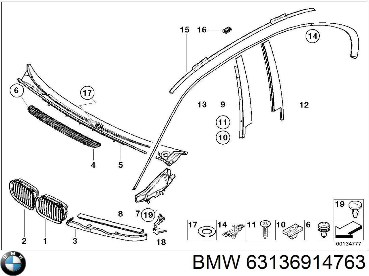 Comprar 63136914763 BMW Placa de contacto de luz trasera