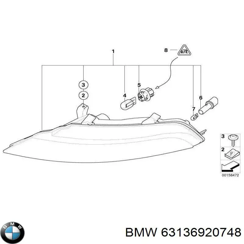 63137165806 BMW piloto intermitente derecho