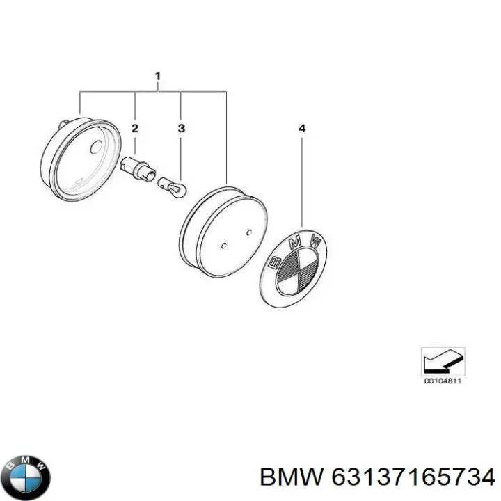 63137165734 BMW luz intermitente guardabarros